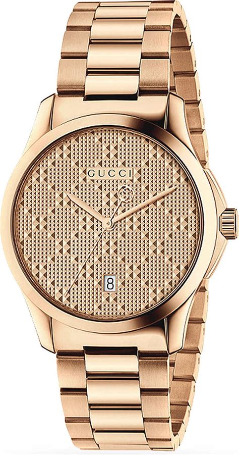 gucci g timeless watch ss rose gold|gucci watch unisex.